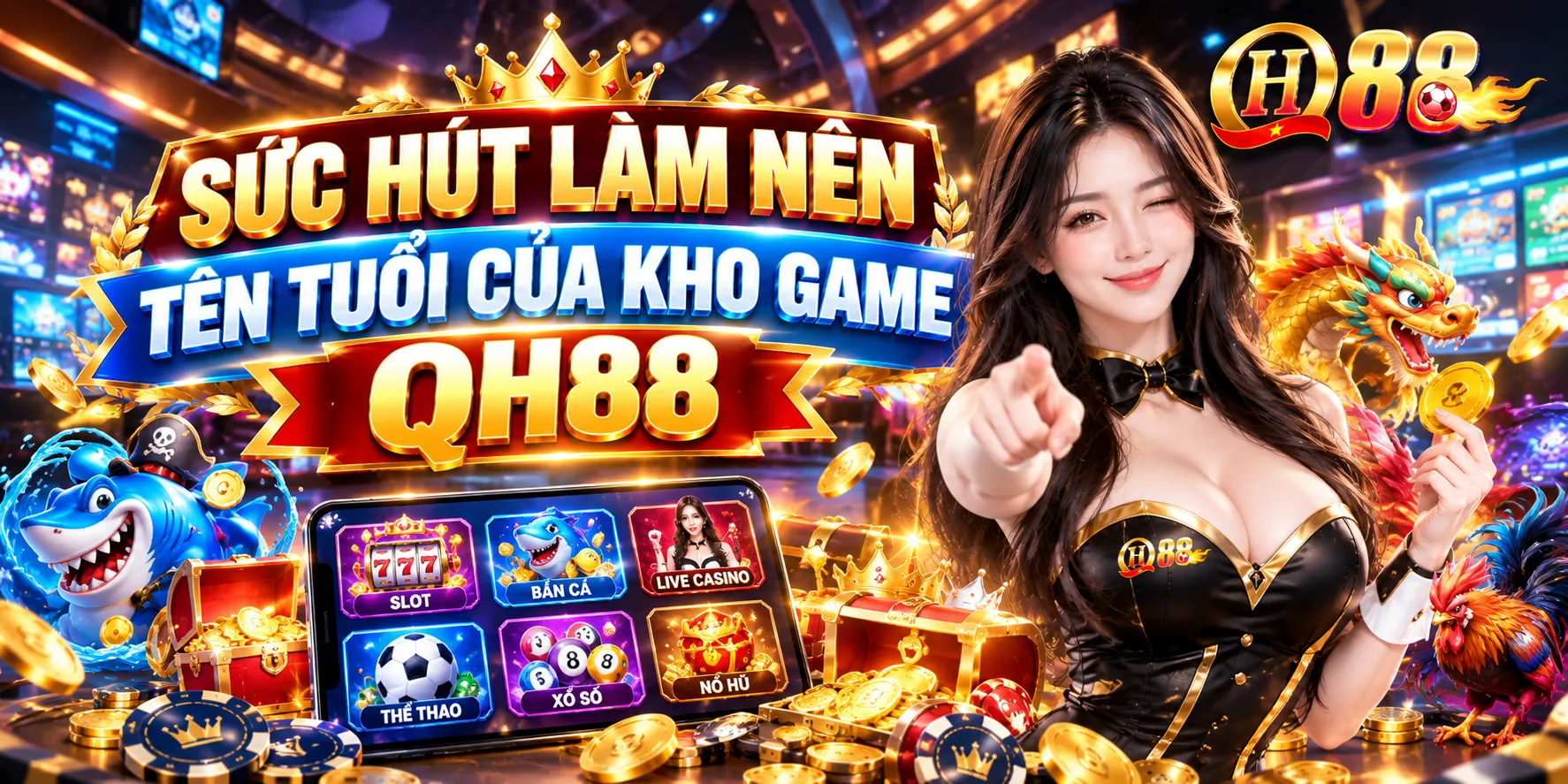 Sức hút làm nên tên tuổi của kho Game QH88